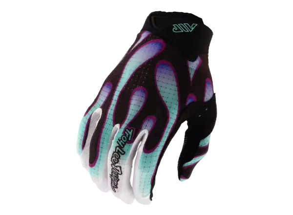 Troy Lee Designs Air Overspray rukavice Black/Real Teal