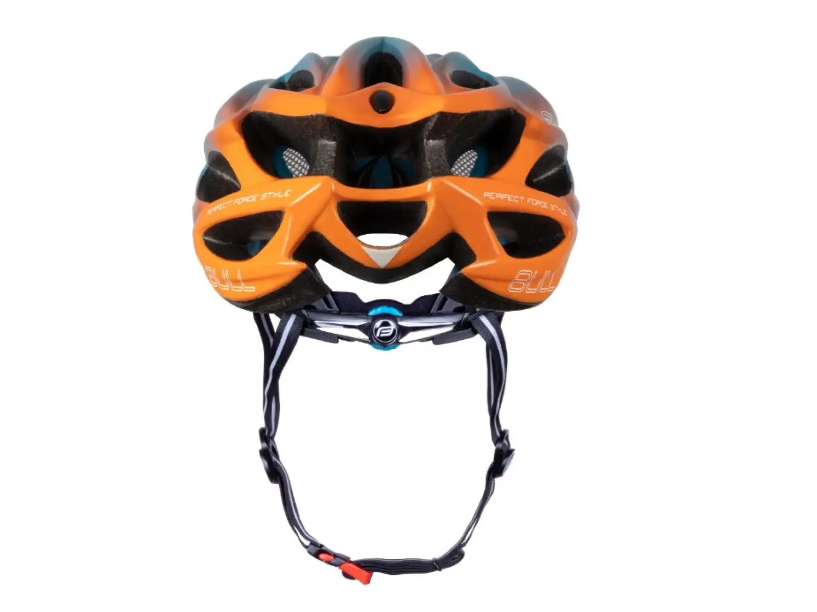 Force Bull Hue cyklistická přilba modrá/oranžová