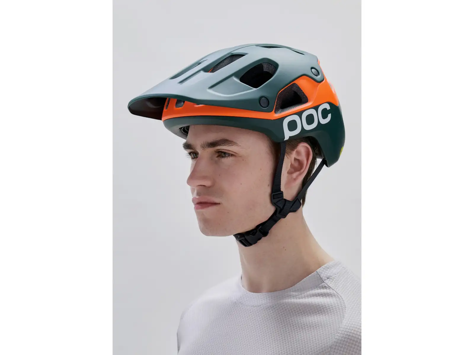 POC Cularis Pure MTB přilba Pargasite Green Matt/Fluorescent Orange Matt