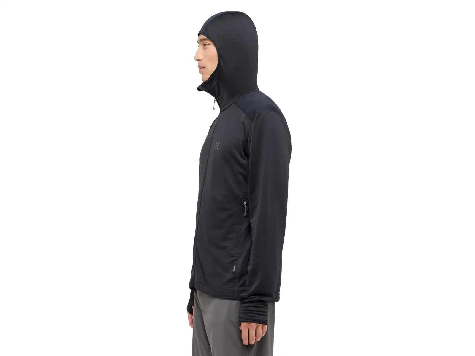 Haglöfs L.I.M Mid Multi Hood pánská mikina  True Black