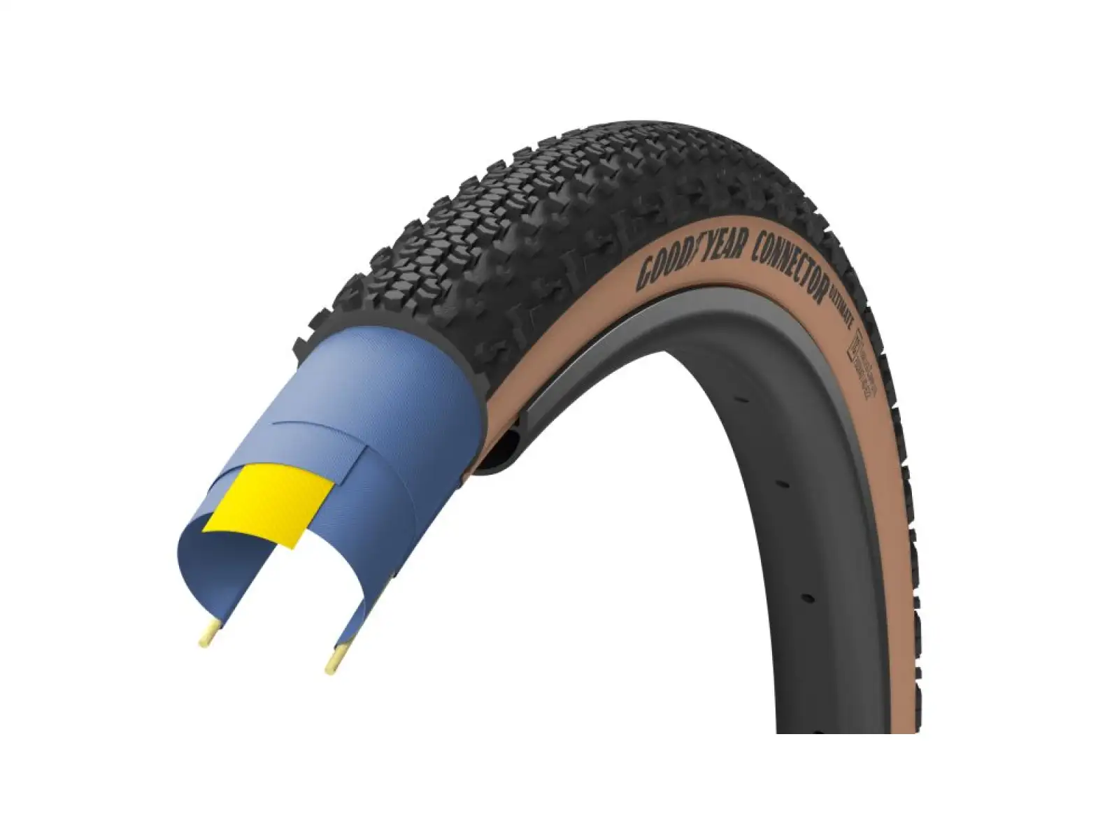 Goodyear Connector Ultimate Tubeless Complete 50-584 gravel plášť kevlar Tan