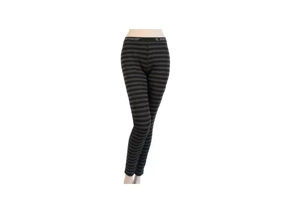 Sensor Merino Active dámské legíny černá/šedá