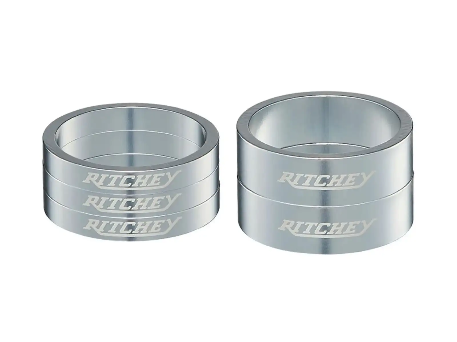 Ritchey Spacer Set 1 1/8" - 2x10mm/3x5mm HP Silver