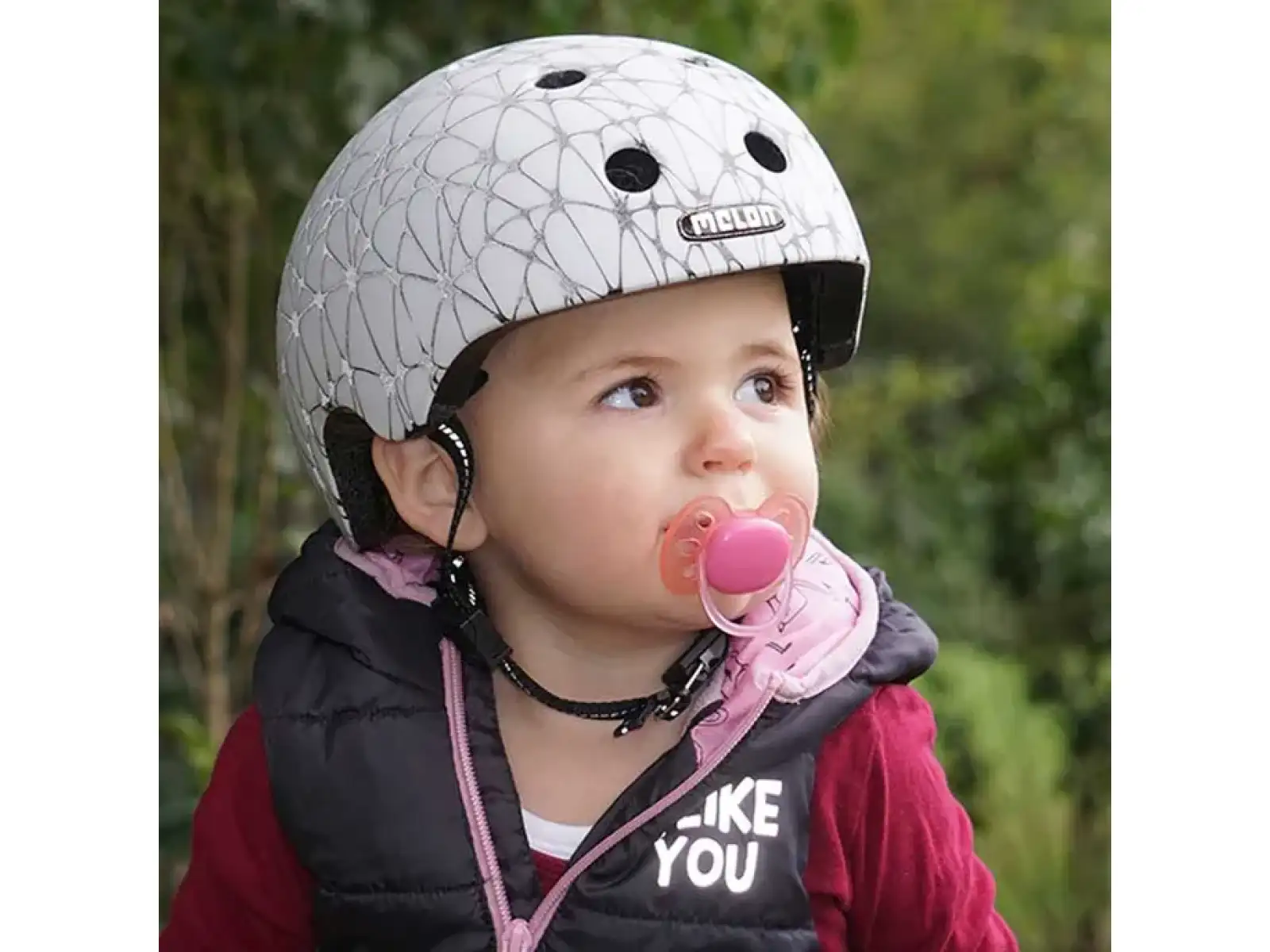 Melon Toddler Reflective dětská reflexní přilba Magic White
