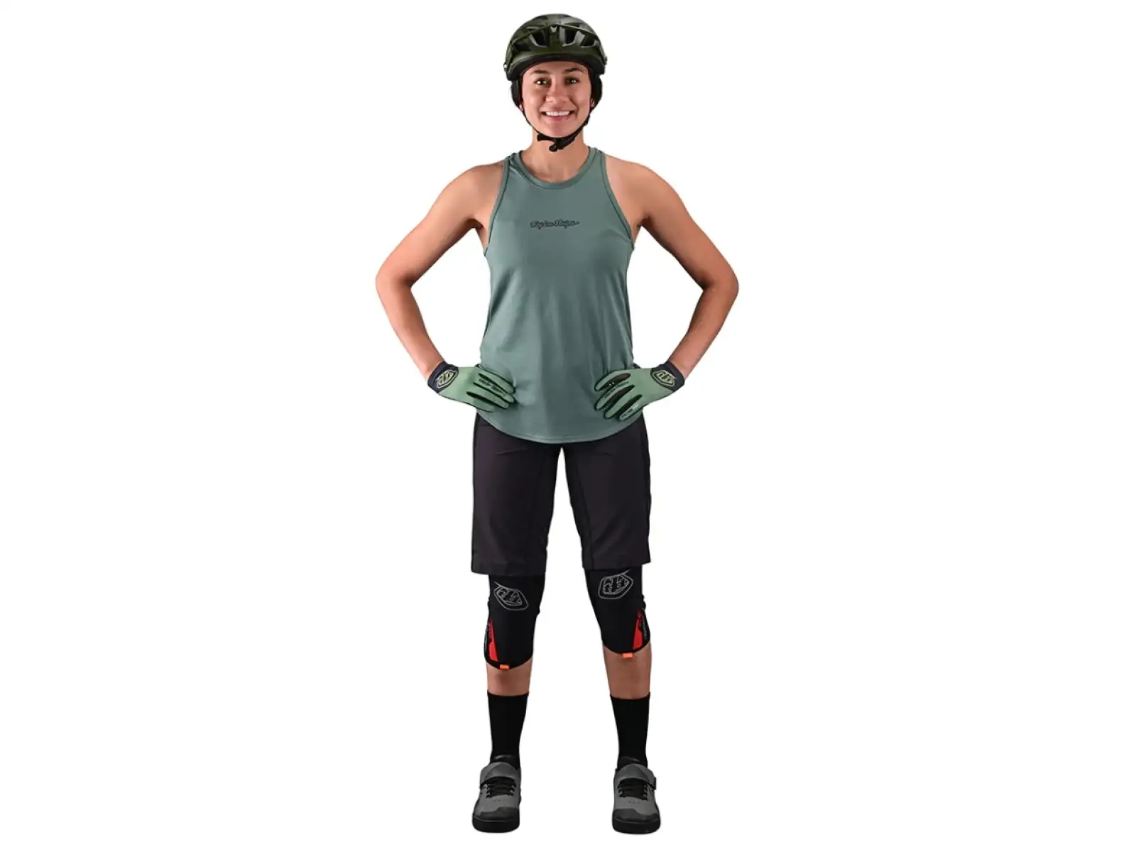 Troy Lee Designs Luxe dámský dres bez rukávu Solid steel green
