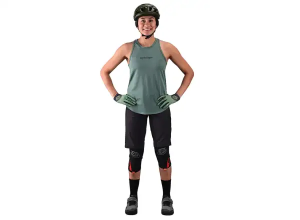 Troy Lee Designs Luxe dámský dres bez rukávu Solid steel green