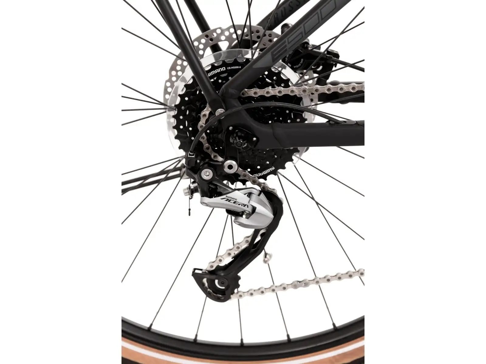 Rock Machine Crossride e500 B Touring krosové elektrokolo Matte Black/Grey