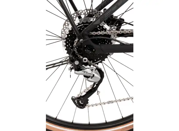 Rock Machine Crossride e500 B Touring krosové elektrokolo Matte Black/Grey