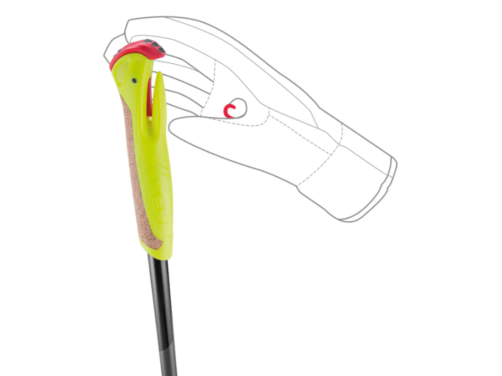 Leki XTA 5.5 Jr. dětské běžecké hole Black/White/Neon yellow