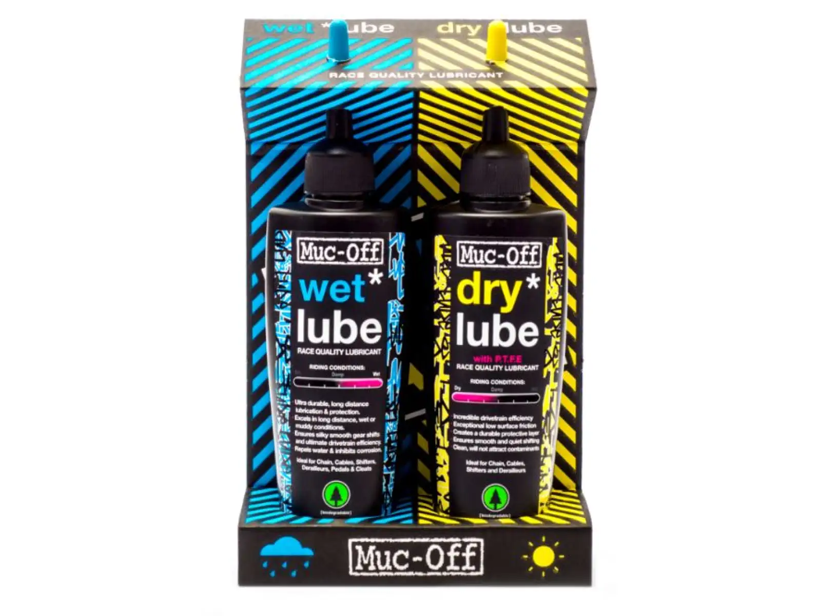 Muc-Off Wet + Dry lube Twin Pack 2 x 120ml