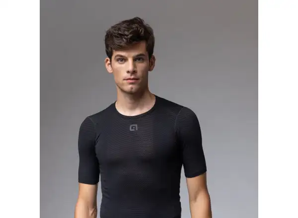 Alé Intimo Merino pánské spodní triko krátký rukáv Black