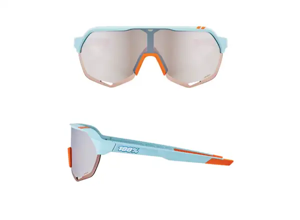 100% Soft Tact Two Tone brýle se zrcadlovými skly modrá/oranžová/stříbrná