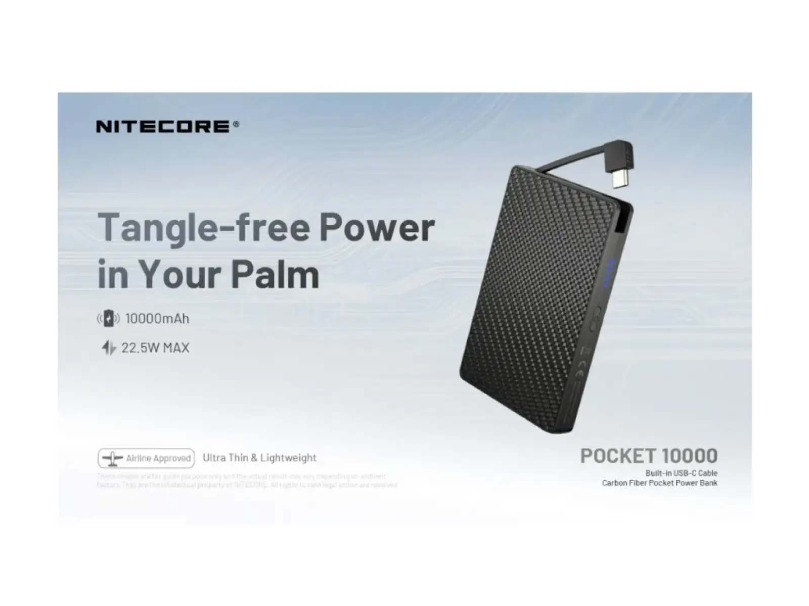 Nitecore výkonná Powerbanka POCKET 10000