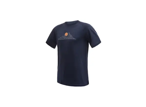 Sensor Merino Blend Moon pánské triko krátký rukáv Deep Blue