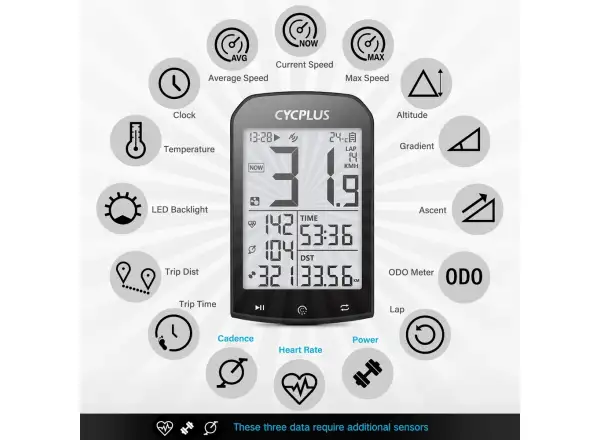 Cycplus M1 cyklopočítač