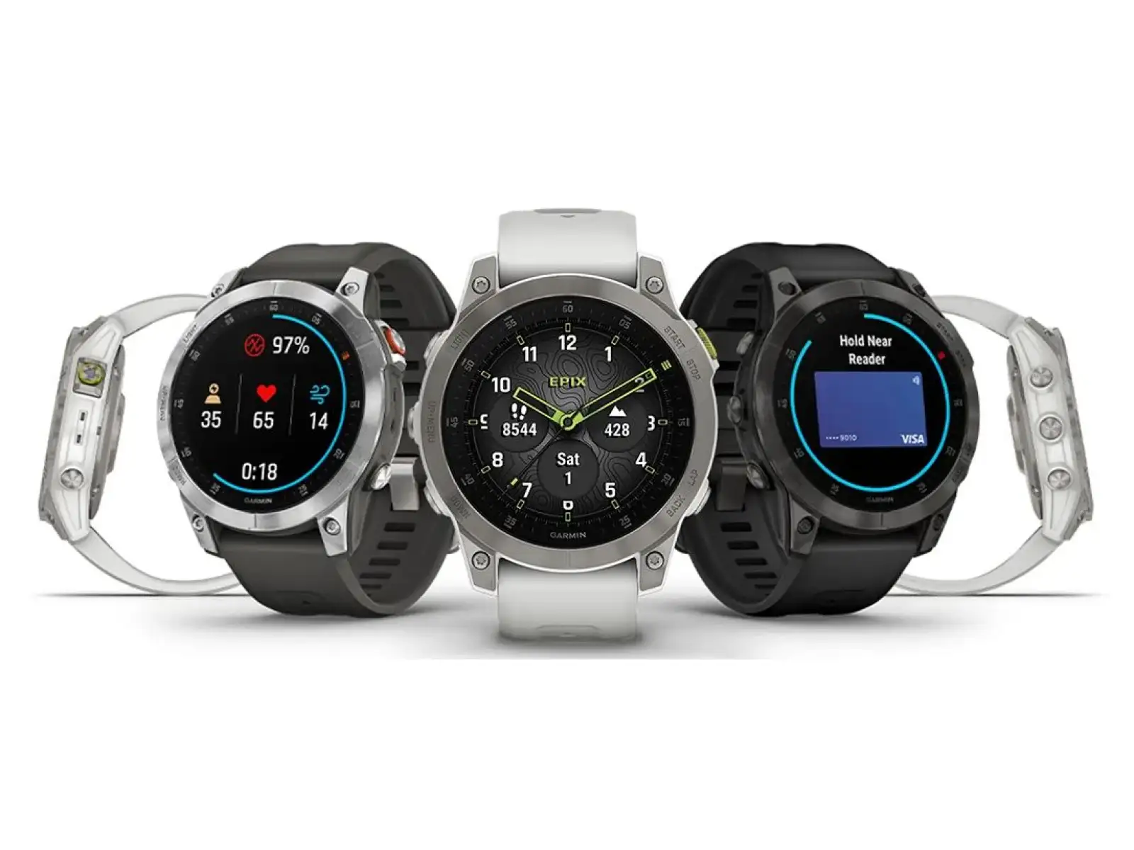 Garmin epix Gen 2 Sapphire Edition chytré hodinky Titanium/White