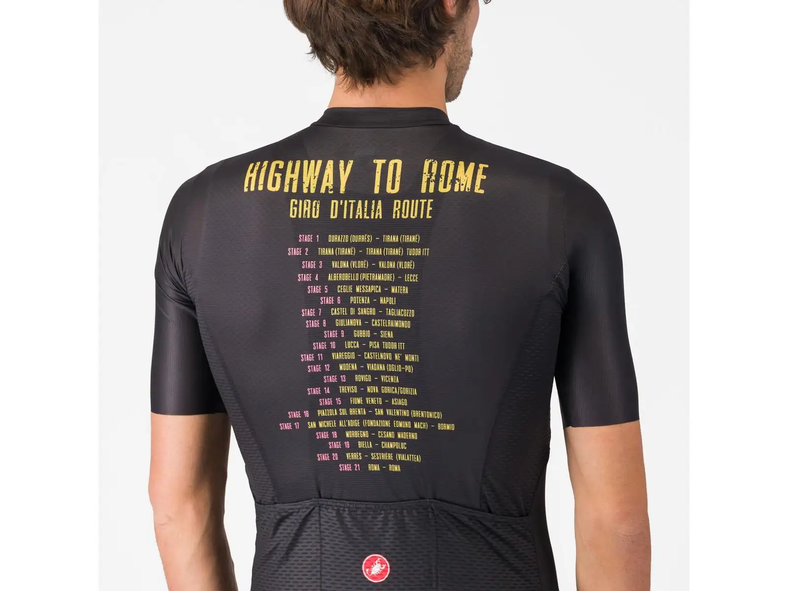 Castelli Giro Highway To Rome pánský dres krátký rukáv Nero