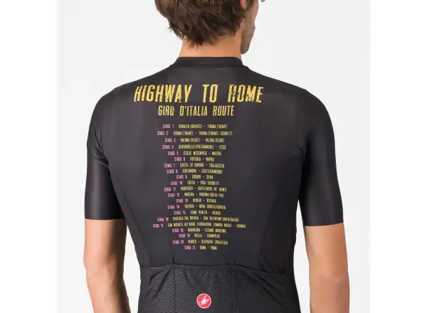 Castelli Giro Highway To Rome pánský dres krátký rukáv Nero