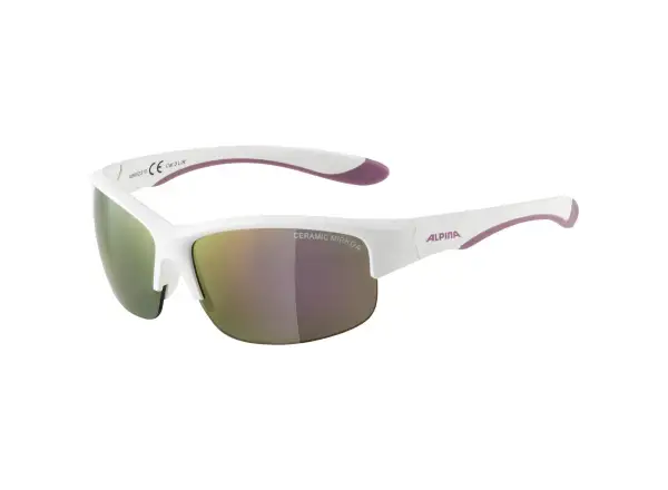Alpina Flexxy Youth JR dětské brýle White-Purple Matt/Pink mirror