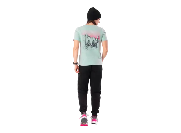 Dynafit Back Graphic Cotton dámské triko krátký rukáv Cloud Blue/Twilight