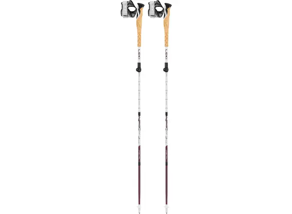 Leki Cross Superlite trekingové hole White/Ferra/Black vel. 100-120 cm