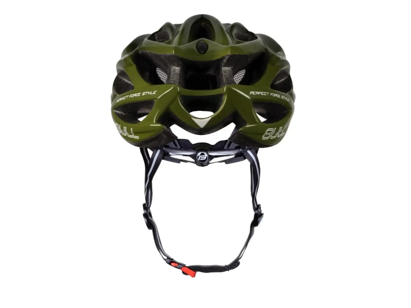 Force Bull Hue cyklistická přilba černá/army zelená