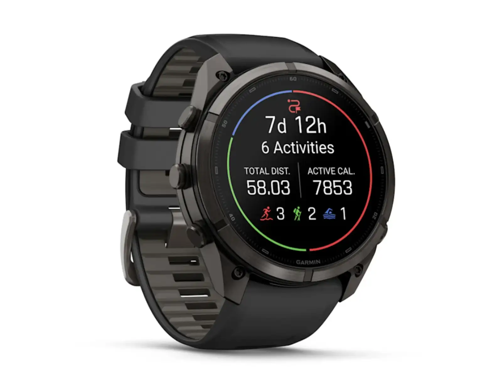 Garmin Fénix 9 Pro inReach 51 mm chytré hodinky Carbon gray DLC Titanium Black/Pebble gray