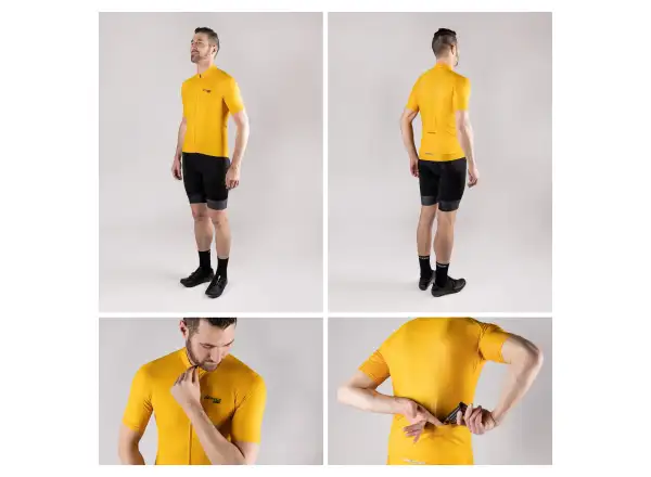 Force Pure pánský dres krátký rukáv žlutá