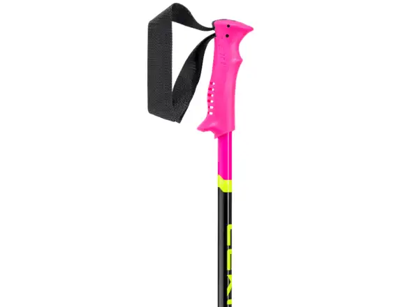 Leki Racing Kids dětské sjezdové hole Neon Pink/Black/Neon Yellow