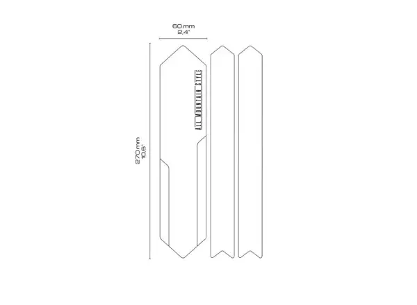 All Mountain Style ochranné polepy pod řetěz Black/Silver