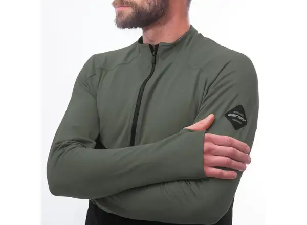 Sensor Coolmax Thermo pánská mikina černá/Olive Green