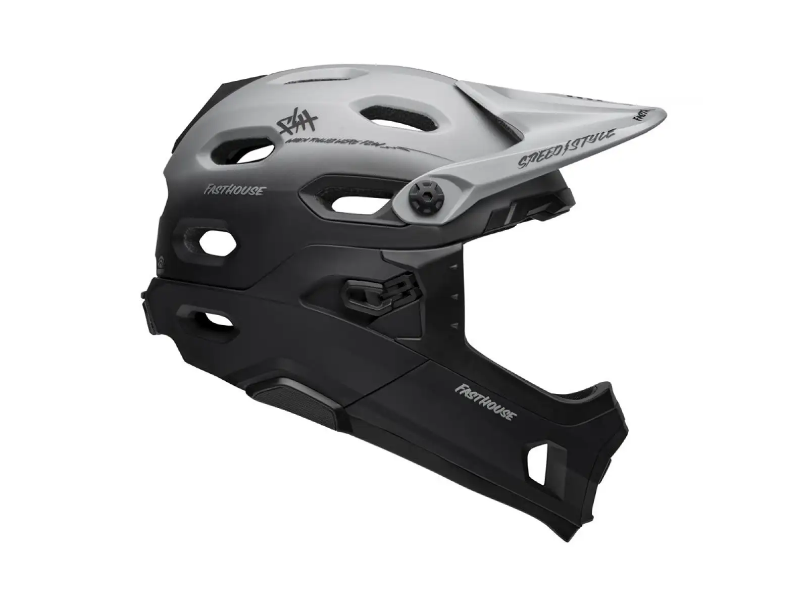Bell Super DH Spherical přilba Mat Gray/Black Fasthouse