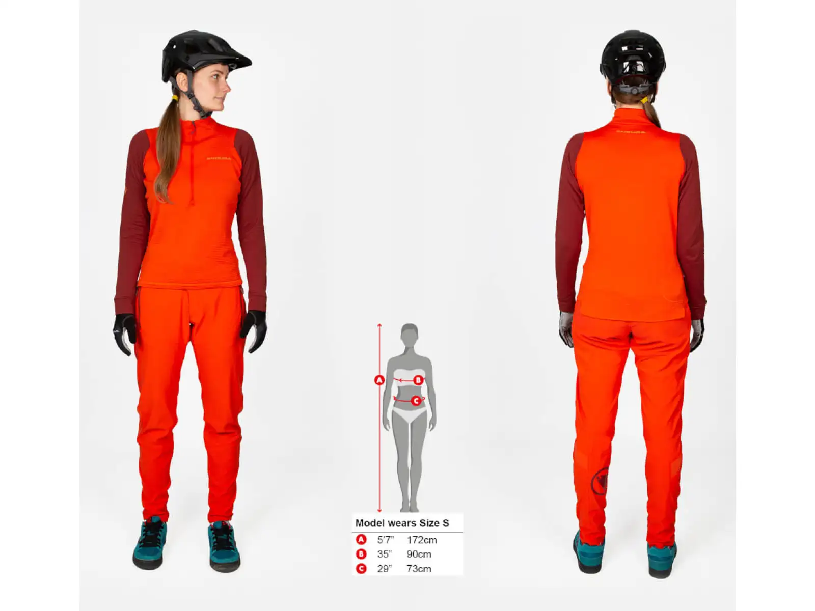 Endura Singletrack Fleece dámský dres dlouhý rukáv Paprika