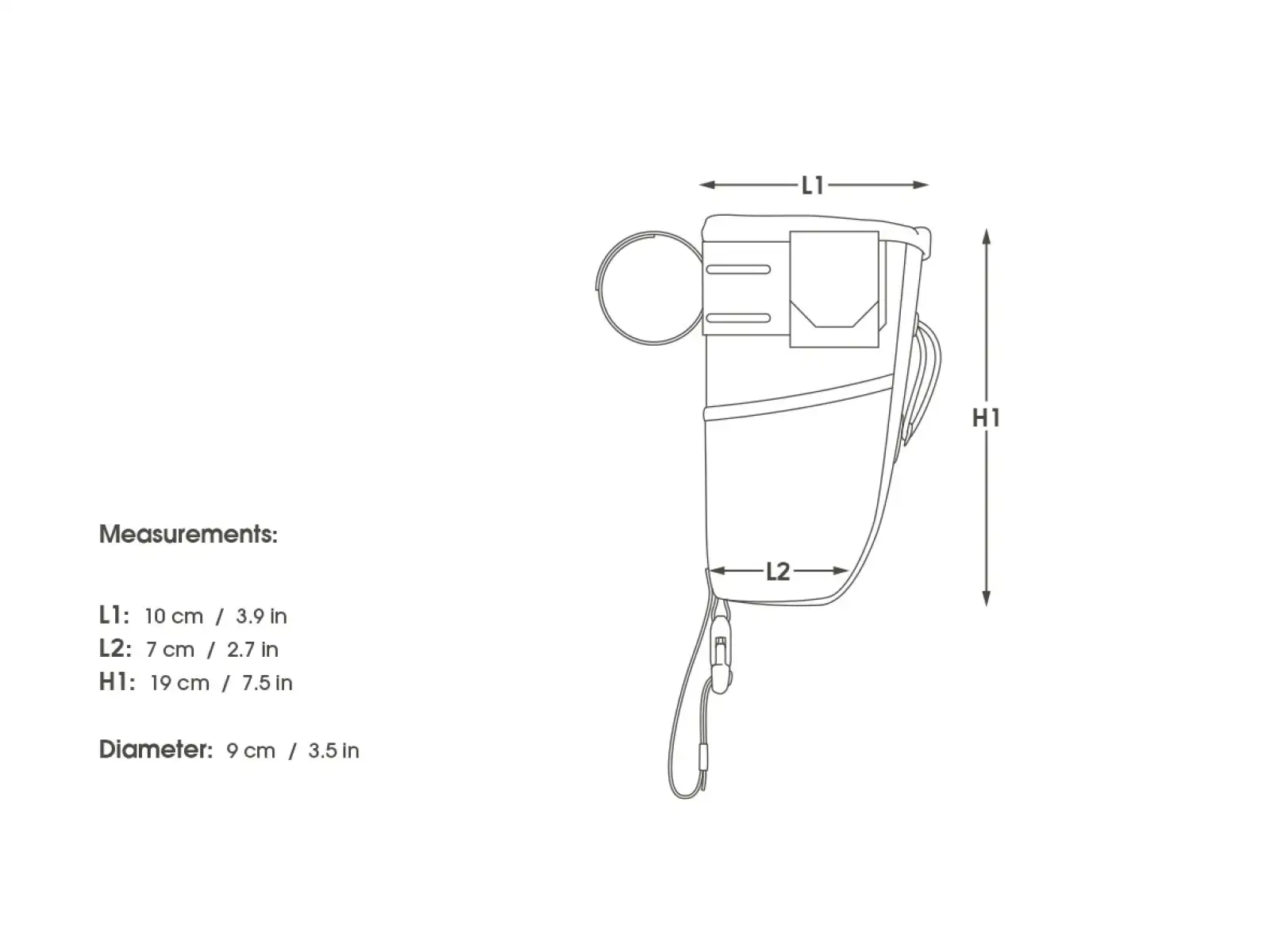 Apidura backcountry food pouch kapsa se síťkou na řidítka 1,2 l