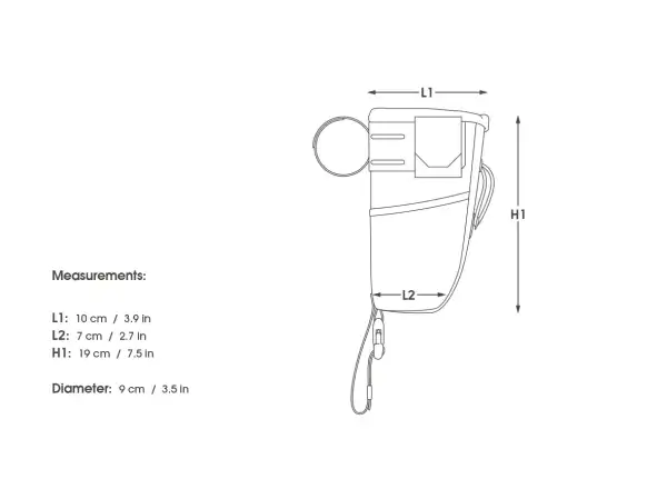 Apidura backcountry food pouch kapsa se síťkou na řidítka 1,2 l