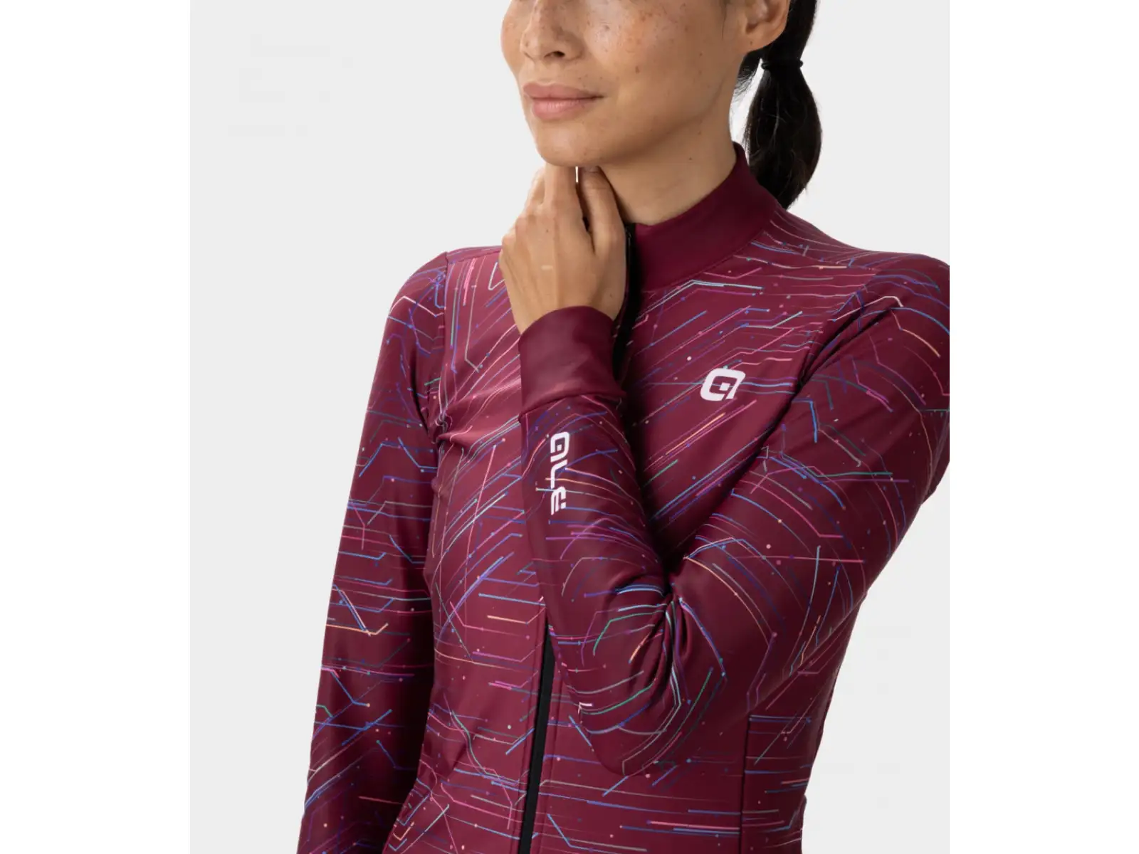 Alé Byte PR-E dámský dres dlouhý rukáv Bordeaux
