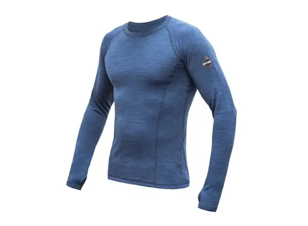 Sensor Merino Bold pánské triko dlouhý rukáv Cool Blue