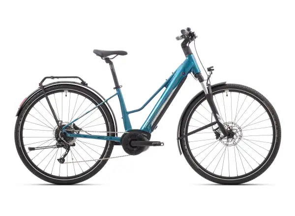 Superior eXR 6050 BL Touring trekingové elektrokolo Gloss Petrol/Chrome Silver