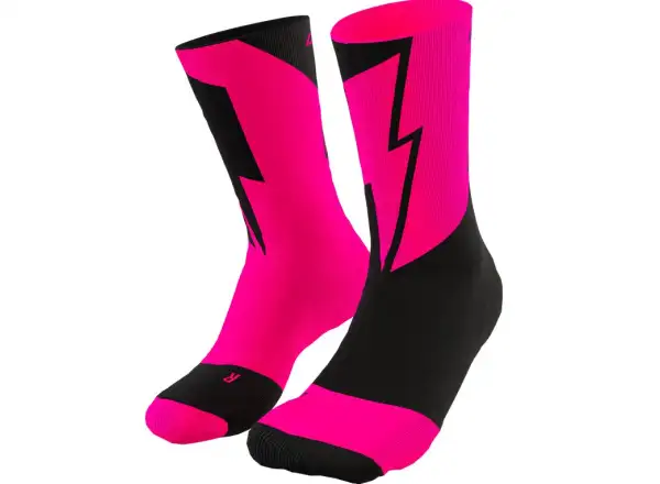 Dynafit No Pain No Gain sportovní ponožky Pink Glo/Black Out