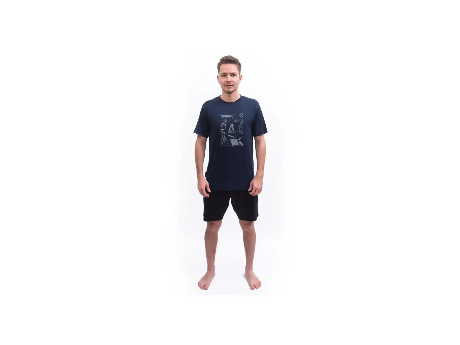 Sensor Merino Active Outside pánské triko krátký rukáv Deep Blue