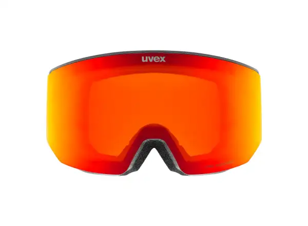 Uvex Lace Attract FM lyžařské brýle black matt/red - orange