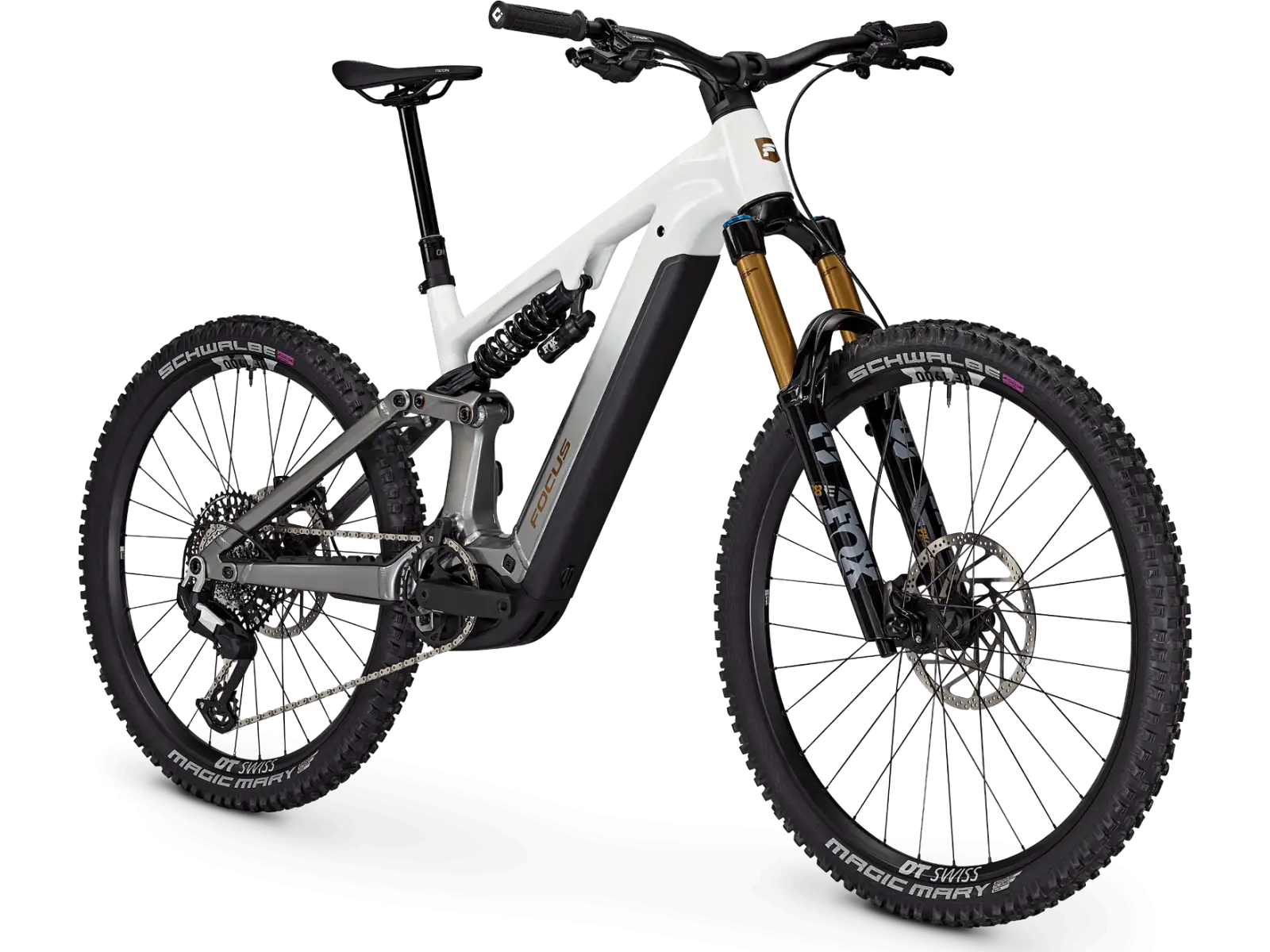 Focus SAM2 6.9 600 Wh celoodpružené elektrokolo White/Steelgrey