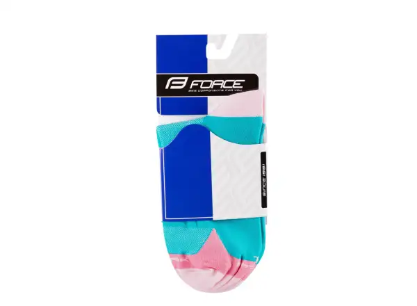 Force Streak ponožky modro/růžové