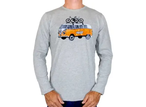 Cycology Road Trip MTB pánské tričko dlouhý rukáv šedá vel. M