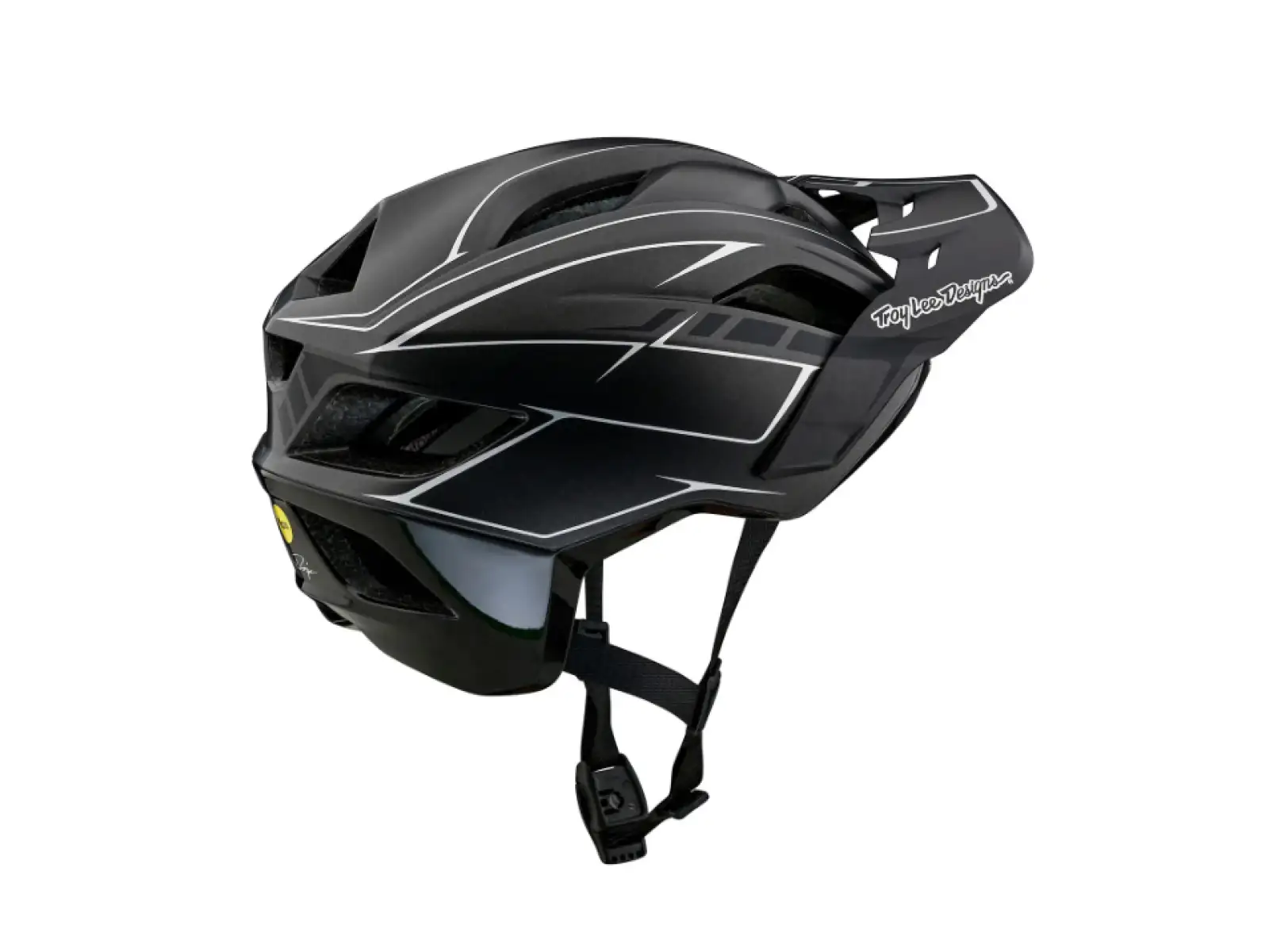 Troy Lee Designs Flowline SE MIPS přilba Pinstripe Charcoal/Black
