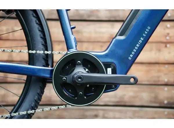 Rock Machine Crossride e450 krosové elektrokolo Gloss Metallic Navy/Silver