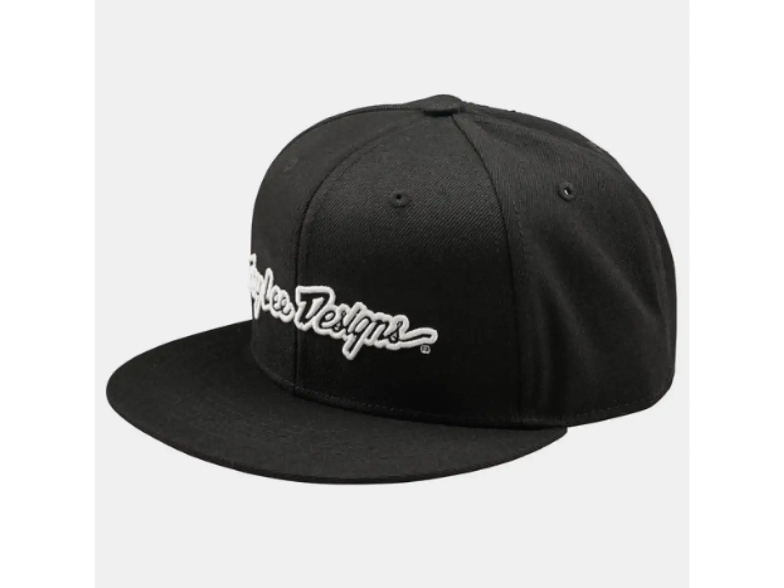 Troy Lee Designs Flat Bill Signature Snapback kšiltovka Black