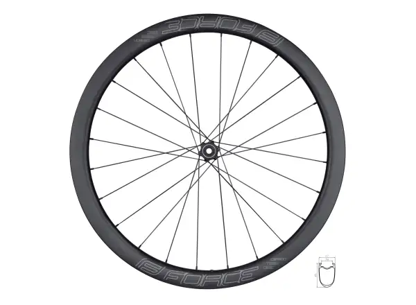 Force Team SP Karbon Disc XDR silniční vypletené kolo 12x142 mm, 40 mm zadní