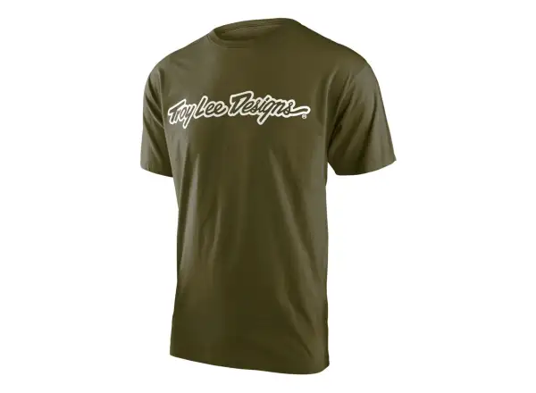 Troy Lee Designs Signature pánské triko krátký rukáv Military Green