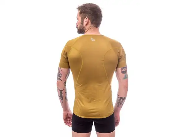 Sensor Coolmax Tech pánské triko krátký rukáv Mustard